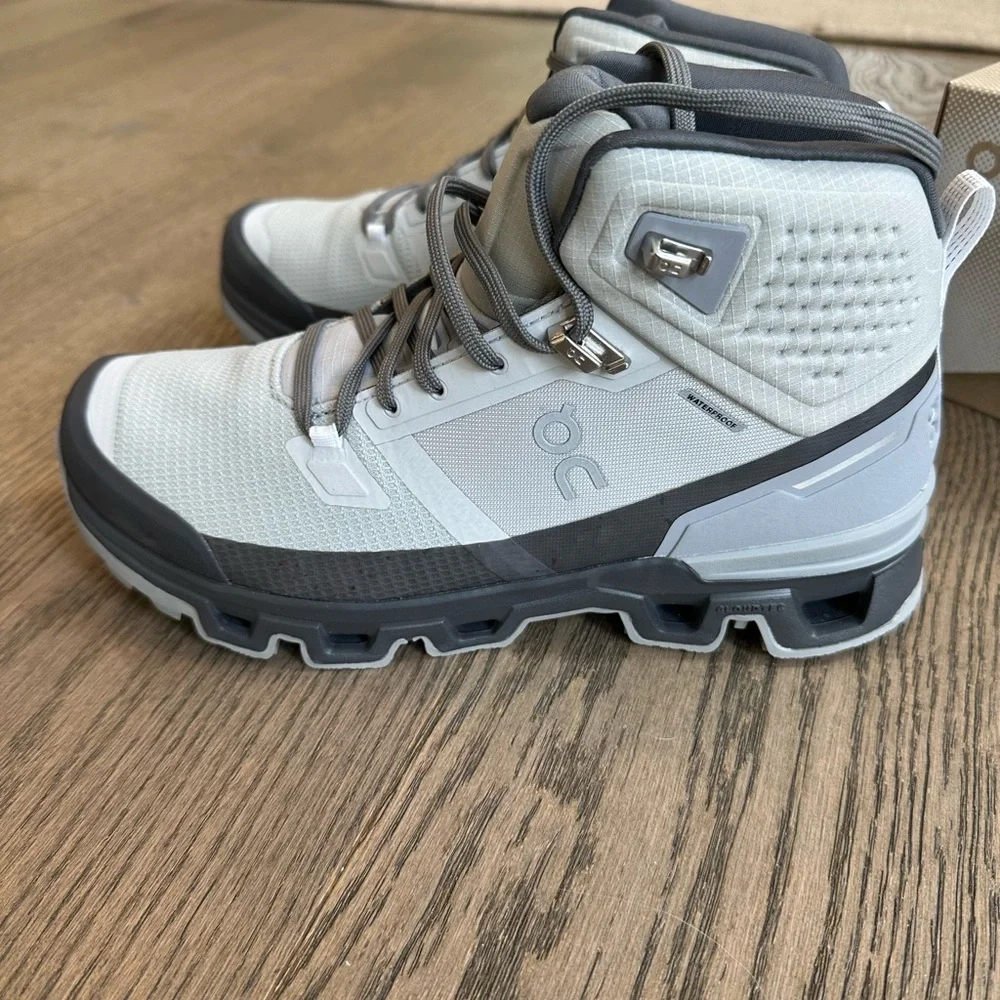 ON WOMEN’S CLOUDROCK 2 WATERPROOF GLACIER ECLIPSE Size 9 - Picture 7 of 11